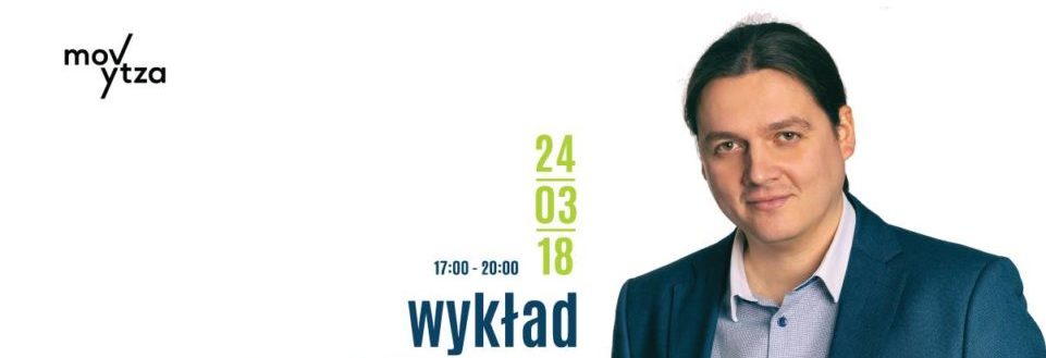 Psycholog Paweł Miąsek promuje wykład w Centrum Sztuki i Rekreacji MOVYTZA
